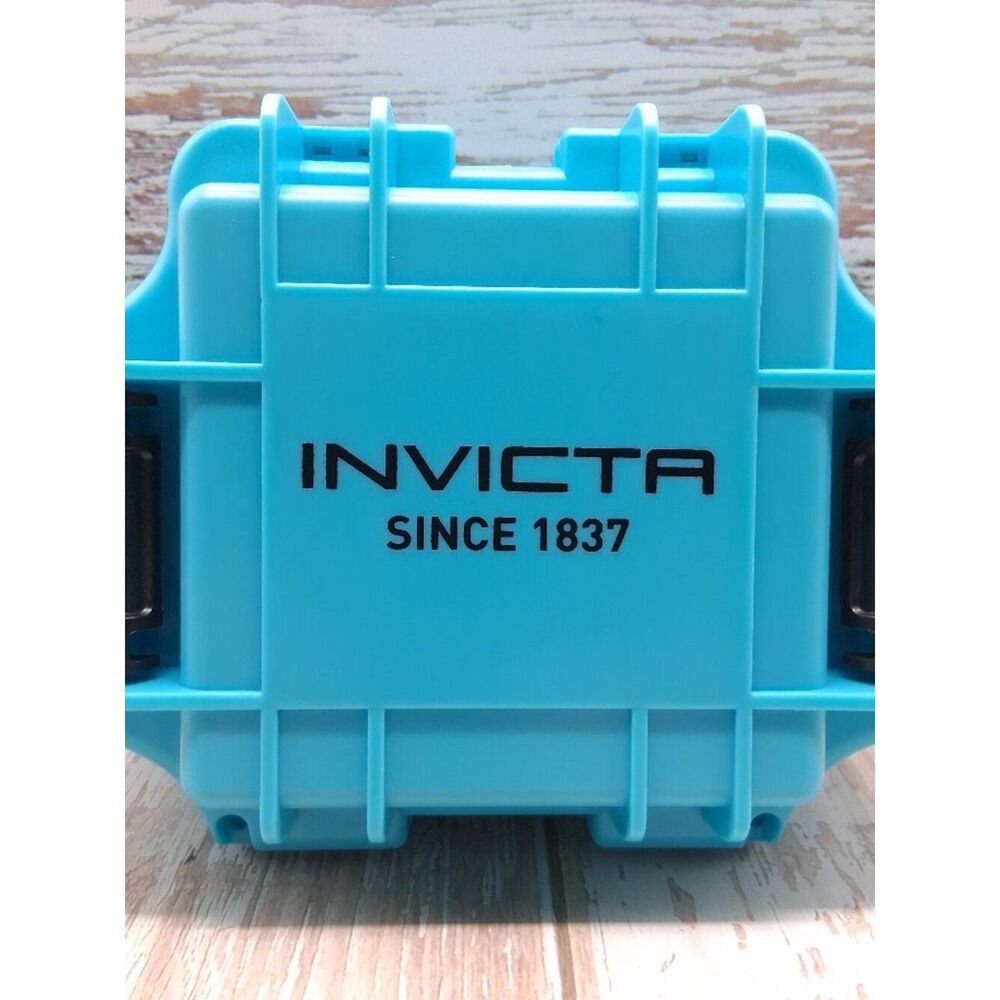 Invicta 1-slot Dive Impact Resistant Watch Case Light Blue Waterproof